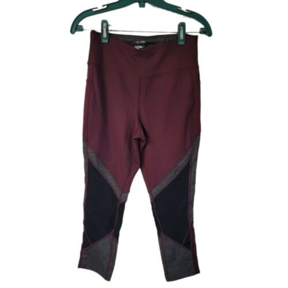 AVIA Athletic Leggings Pants Yoga Purple Plum Black Gray SMALL